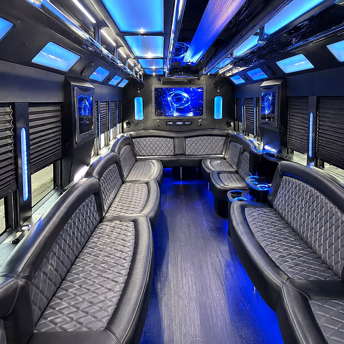 lafayette 50 passenger party bus interior
