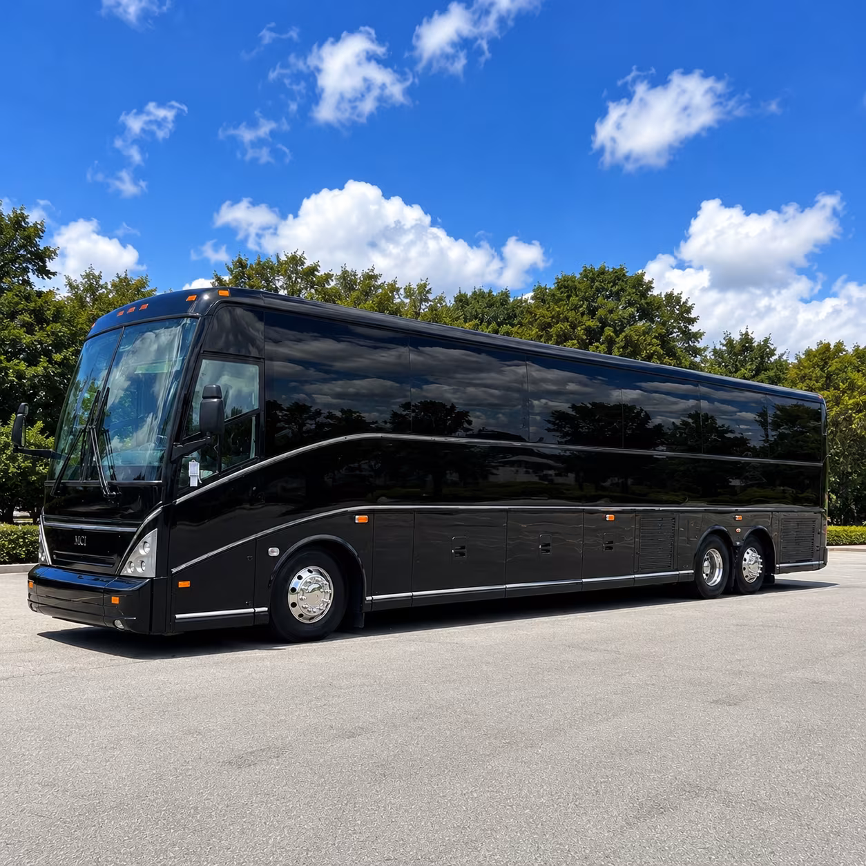 lafayette charter bus rental exterior